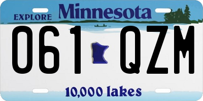 MN license plate 061QZM