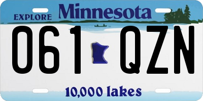 MN license plate 061QZN