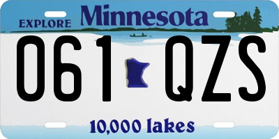 MN license plate 061QZS