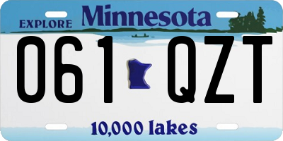 MN license plate 061QZT
