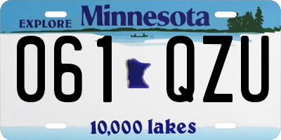 MN license plate 061QZU