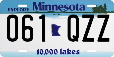 MN license plate 061QZZ