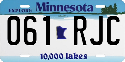 MN license plate 061RJC