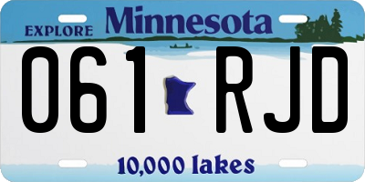 MN license plate 061RJD