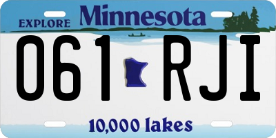 MN license plate 061RJI