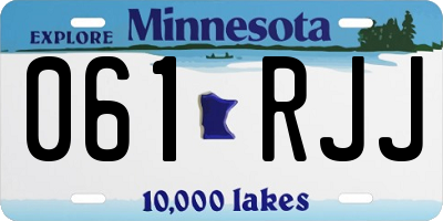 MN license plate 061RJJ