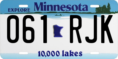 MN license plate 061RJK