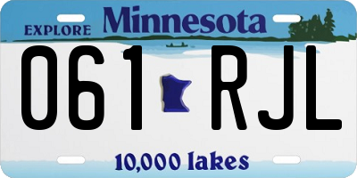 MN license plate 061RJL