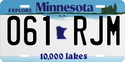 MN license plate 061RJM