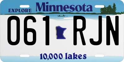 MN license plate 061RJN