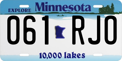 MN license plate 061RJO