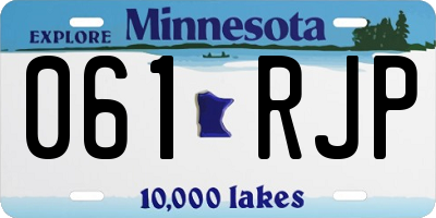 MN license plate 061RJP