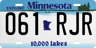 MN license plate 061RJR