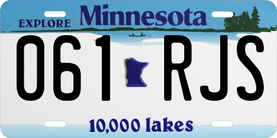 MN license plate 061RJS