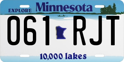 MN license plate 061RJT