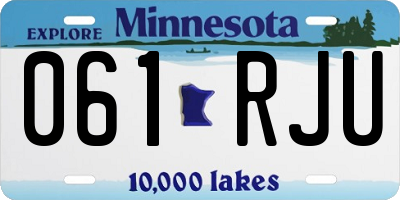 MN license plate 061RJU