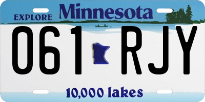 MN license plate 061RJY