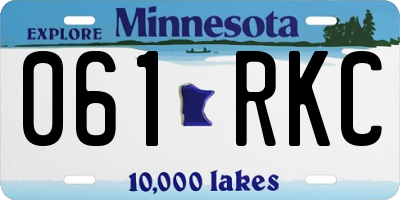 MN license plate 061RKC
