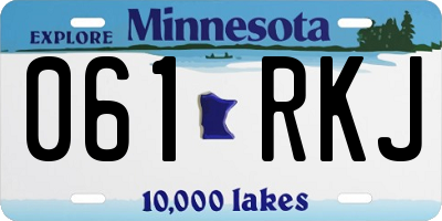 MN license plate 061RKJ