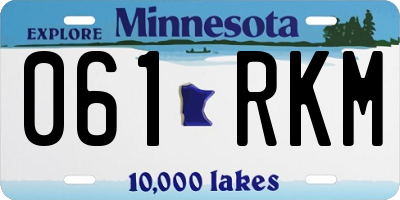 MN license plate 061RKM