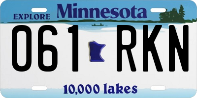 MN license plate 061RKN