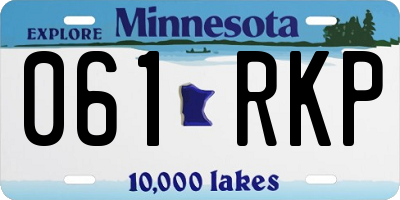 MN license plate 061RKP