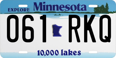 MN license plate 061RKQ