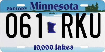 MN license plate 061RKU