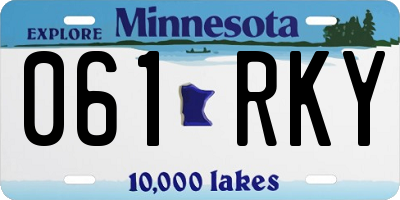 MN license plate 061RKY