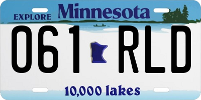 MN license plate 061RLD