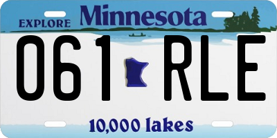 MN license plate 061RLE