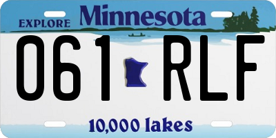 MN license plate 061RLF
