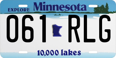 MN license plate 061RLG