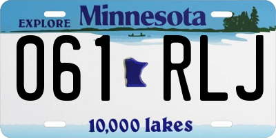 MN license plate 061RLJ