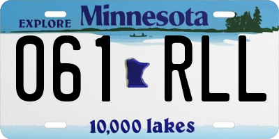 MN license plate 061RLL