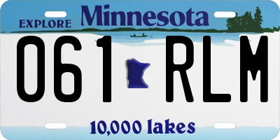 MN license plate 061RLM