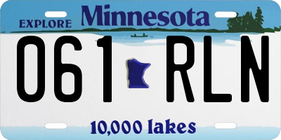 MN license plate 061RLN