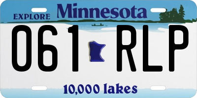 MN license plate 061RLP