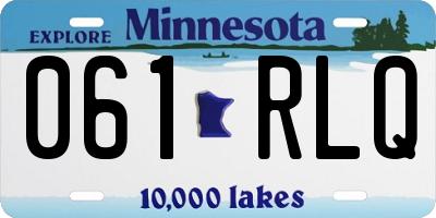 MN license plate 061RLQ