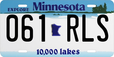 MN license plate 061RLS