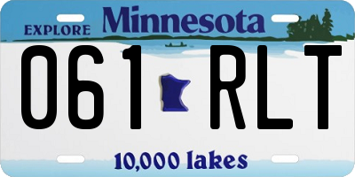 MN license plate 061RLT