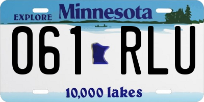 MN license plate 061RLU