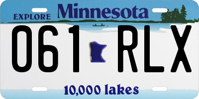 MN license plate 061RLX