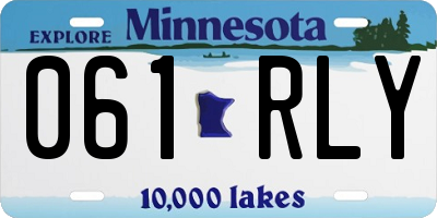 MN license plate 061RLY