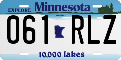MN license plate 061RLZ