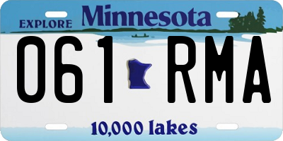 MN license plate 061RMA
