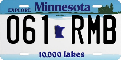 MN license plate 061RMB