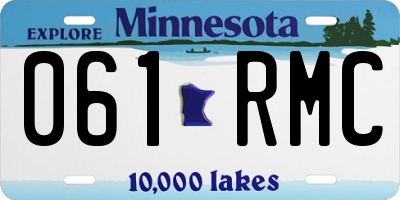 MN license plate 061RMC