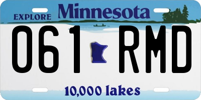 MN license plate 061RMD