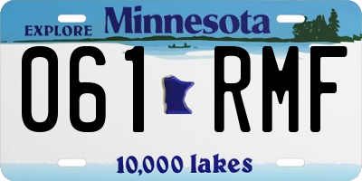 MN license plate 061RMF